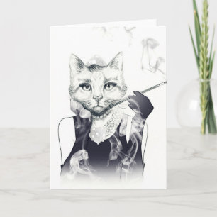 Glamour Cat Card