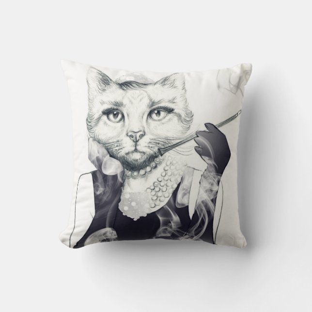 Glamour Cat Cushion (Front)