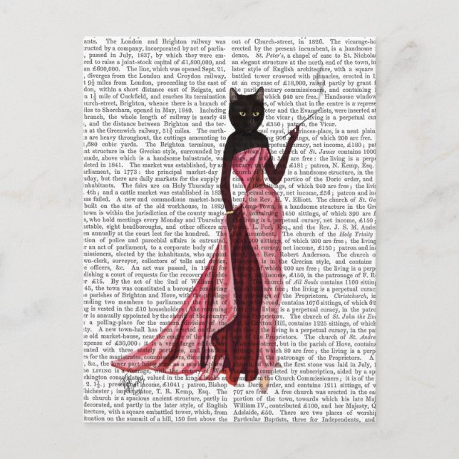 Glamour Cat in Pink 2 Postcard (Front)