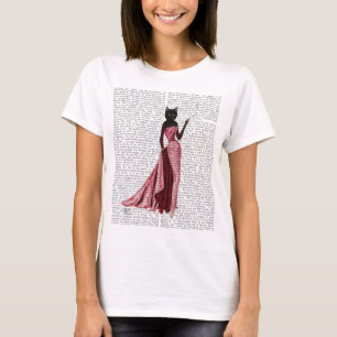 Glamour Cat in Pink 2 T-Shirt