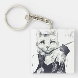 Glamour Cat Key Ring