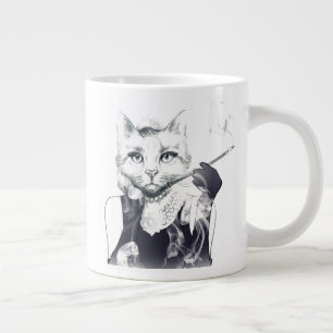 Glamour Cat Large Coffee Mug
