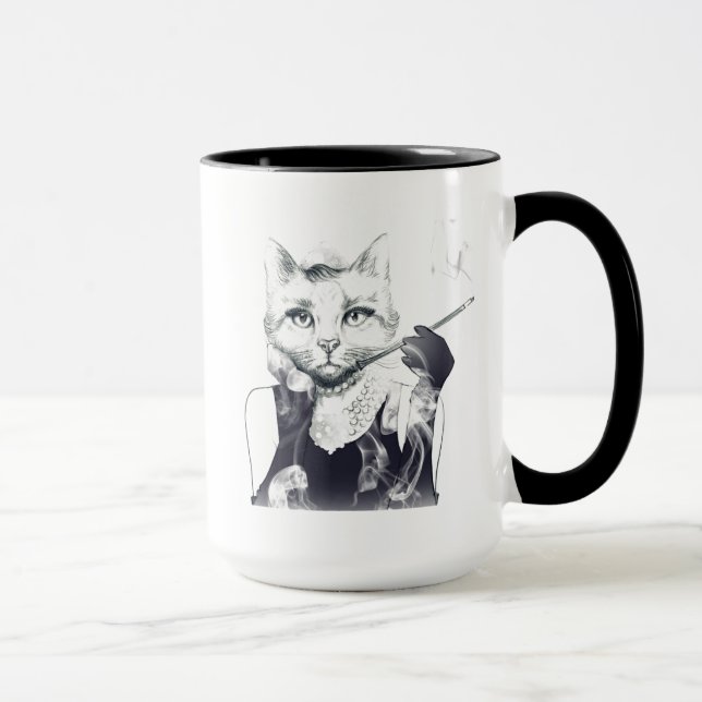 Glamour Cat Mug (Right)