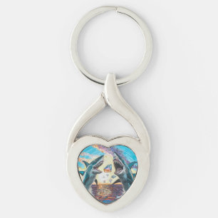 Glamour Chomp-Shark Breaching for Shiny Gems- Key Ring