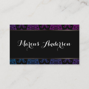 Glamour Damask pattern Business Card