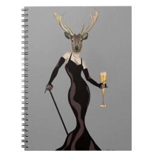 Glamour Deer in Black 3 Notebook