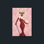 Glamour Deer in Marsala Canvas Print<br><div class="desc">Fashion & Figurative</div>