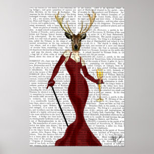Glamour Deer in Marsala Poster