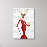 Glamour Deer In Red