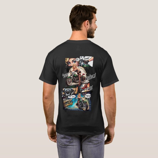 Glamour Design on wheels (Comic) T-Shirt (Back Full)
