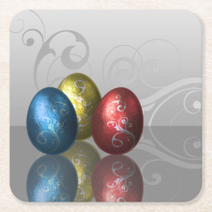 Glamour Easter Eggs - Paper Coaster