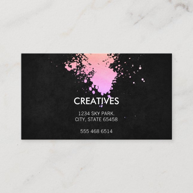 Glamour Expressive Business Card (Front)