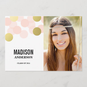 Glamour Faux Foil Graduation Party Invitation