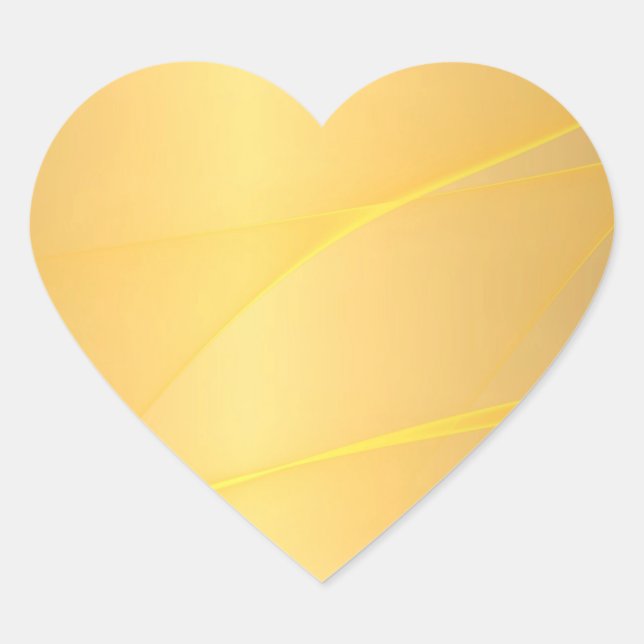 Glamour Faux Gold Add Your Text Blank Template Heart Sticker (Front)