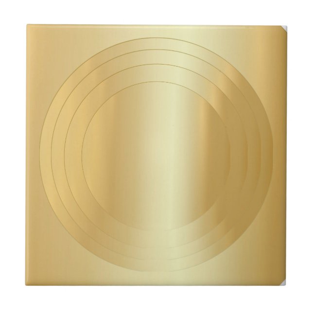 Glamour Faux Gold Blank Template Custom Elegant Tile (Front)