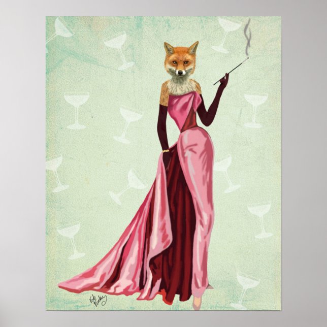 Glamour Fox in Pink Poster (Front)
