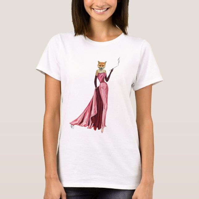 Glamour Fox in Pink T-Shirt (Front)