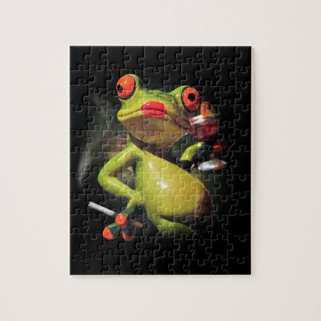 Glamour Frog Smoke Jigsaw Puzzle (Vertical)