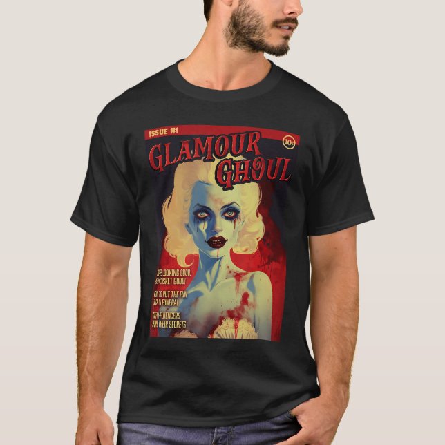 Glamour Ghoul 1950s Horror Comic Cover retro T-Shirt (Front)