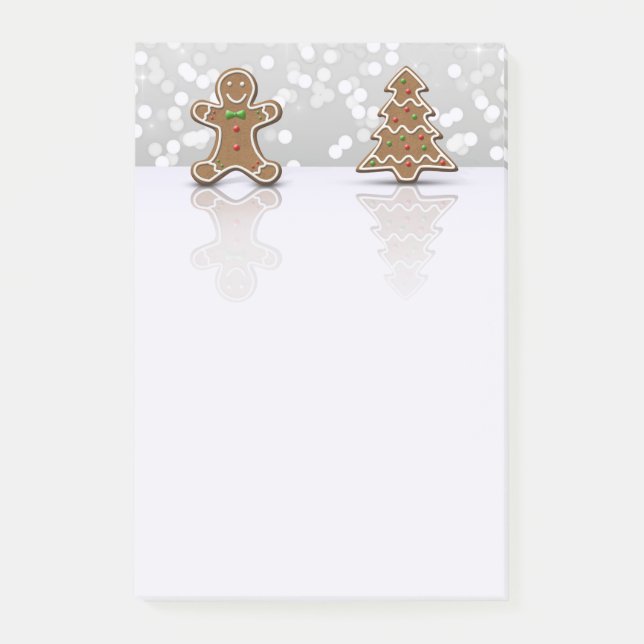 Glamour Gingerbread Man and Tree - Post-it® Notes (Front)