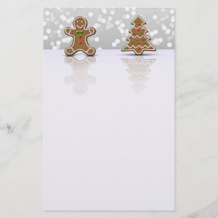 Glamour Gingerbread Man and Tree - Stationery