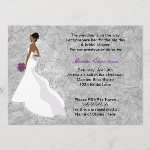 Glamour Girl Bridal Shower Invitation 1(c)