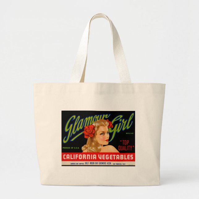 Glamour Girl Large Tote Bag (Front)
