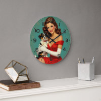 Glamour Girl with Dog Digital Art