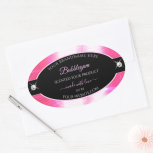 Glamour Girly Pink Black Brilliants Product Label
