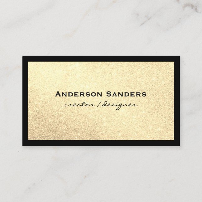 Glamour Glitter Social Media Business Card (Front)