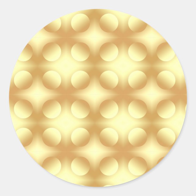 Glamour Gold Circles Blank Elegant Template Classic Round Sticker (Front)