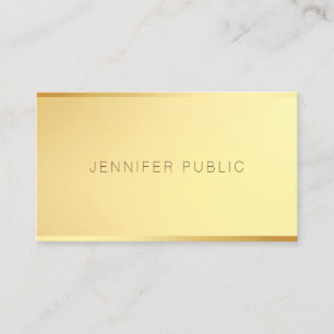 Glamour Gold Modern Elegant Minimalist Template Business Card