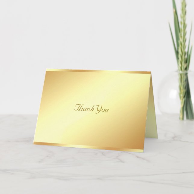Glamour Gold Template Handwritten Thank You Text (Front)
