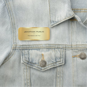 Glamour Gold Template Luxury Look Corporate Name Tag