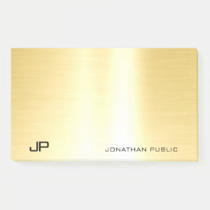 Glamour Gold Template Modern Elegant Simple Post-it Notes
