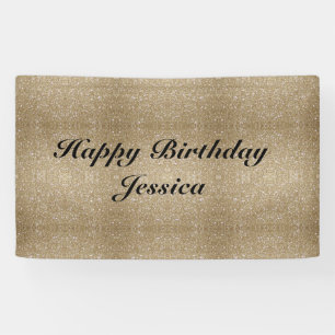 Glamour golden Glitz Bokeh lights gold glitter Banner