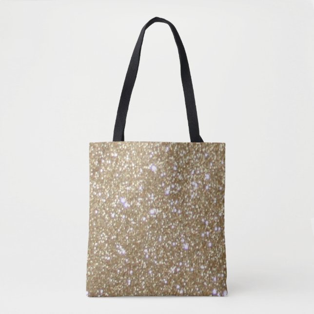Glamour golden Glitz Bokeh lights gold glitter Tote Bag (Front)