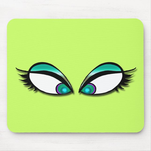 Glamour Green Eyes Mousepad (Front)