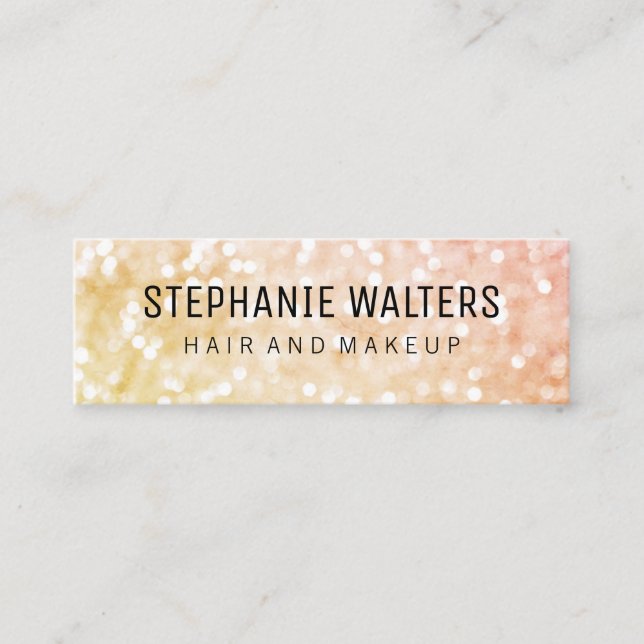 Glamour Hair and Makeup Mini Business Card (Front)