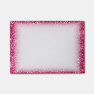 Glamour Hot Pink Glitter Post-it Notes