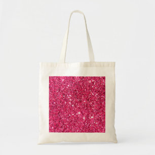 Glamour Hot Pink Glitter Print Tote Bag