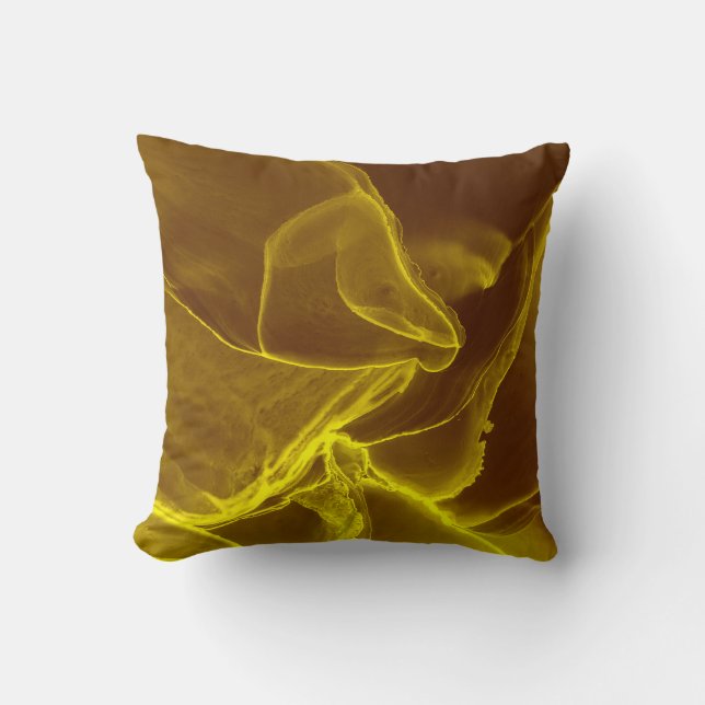 Glamour Ink Fluid. Brown Precious Effect. Marble F Cushion (Front)
