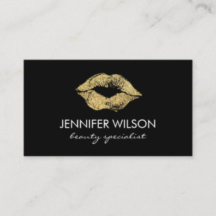 Glamour Kiss Makeup and Beauty Business Card