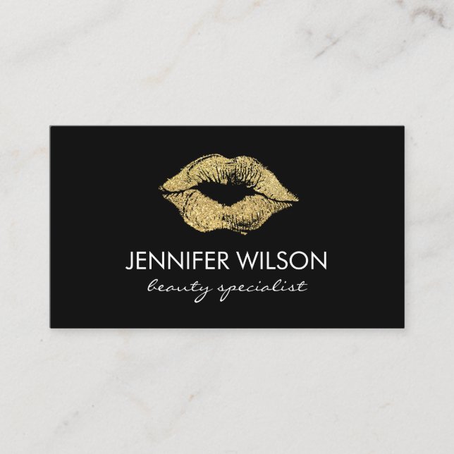 Glamour Kiss Makeup and Beauty Business Card (Front)