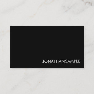 Glamour Modern Design Black White Luxury Plain Business Card
