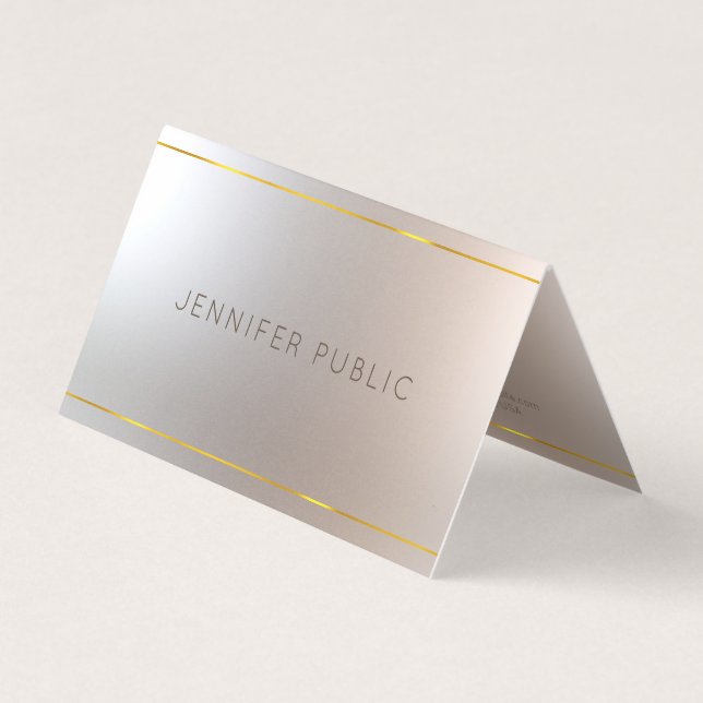 Glamour Modern Luxurious Elegant Trendy Template Business Card (Front)