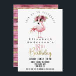 Glamour Pink Flamingo 18th Birthday Invitation<br><div class="desc">Glamour Pink Flamingo 18th Birthday Invitation For Women.  Easy To Change The Sample Text To Your Own By Clicking Personalise.  Click Personalise/Edit With Design Tool To Change The Font Type,  Font Colour,  Font Size Or To Add/Delete/Change The Text Or Design Elements.</div>