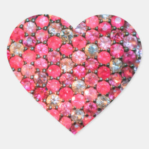 Glamour Pink Sparkle Valentine Love Heart Heart Sticker