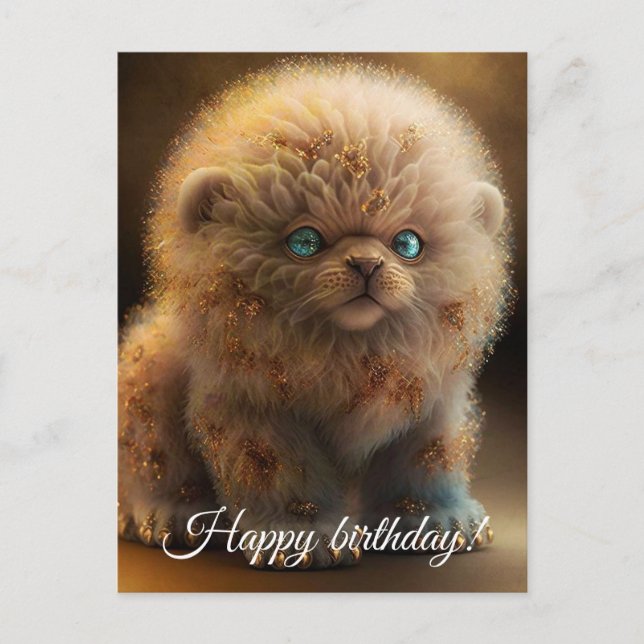 Glamour Puppy Lion.  Postcard (Front)