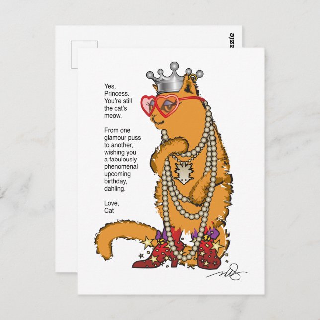 Glamour Puss Postcard (Front/Back)